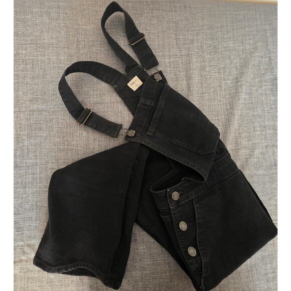GAP 1969 Edgy Black Denim Overalls Women's SZ 27 (S/XS) Granola girl Gorpcore - Picture 4 of 6